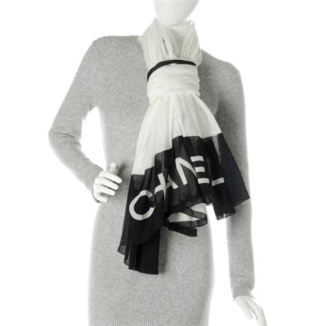 chanel scarlett|Chanel cotton scarf.